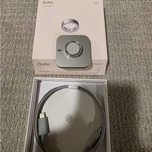 Oura Silver Ring Charger with USB Cable